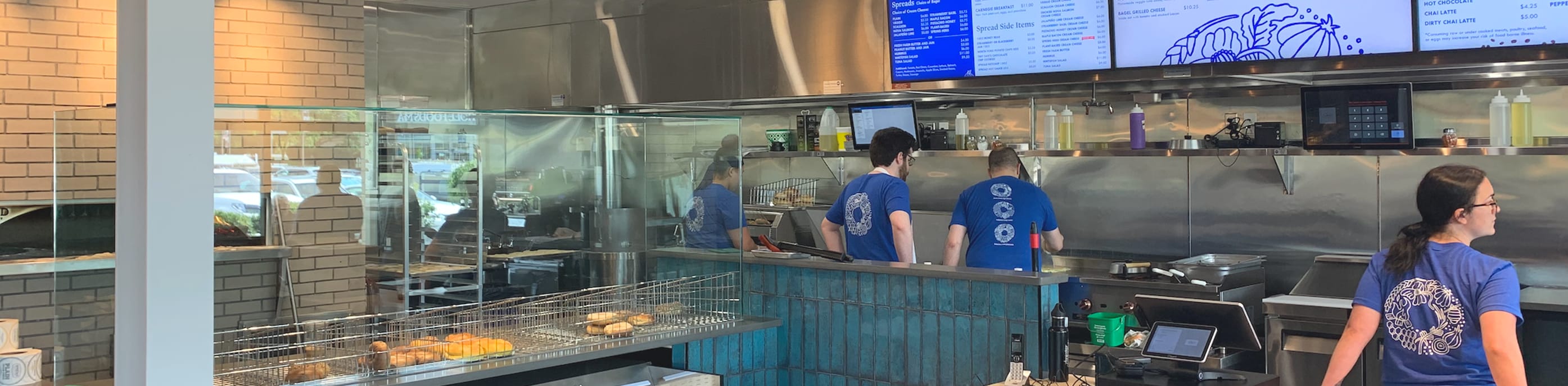 A picture of interior of our Glen Mills Spread Bagelry Location.