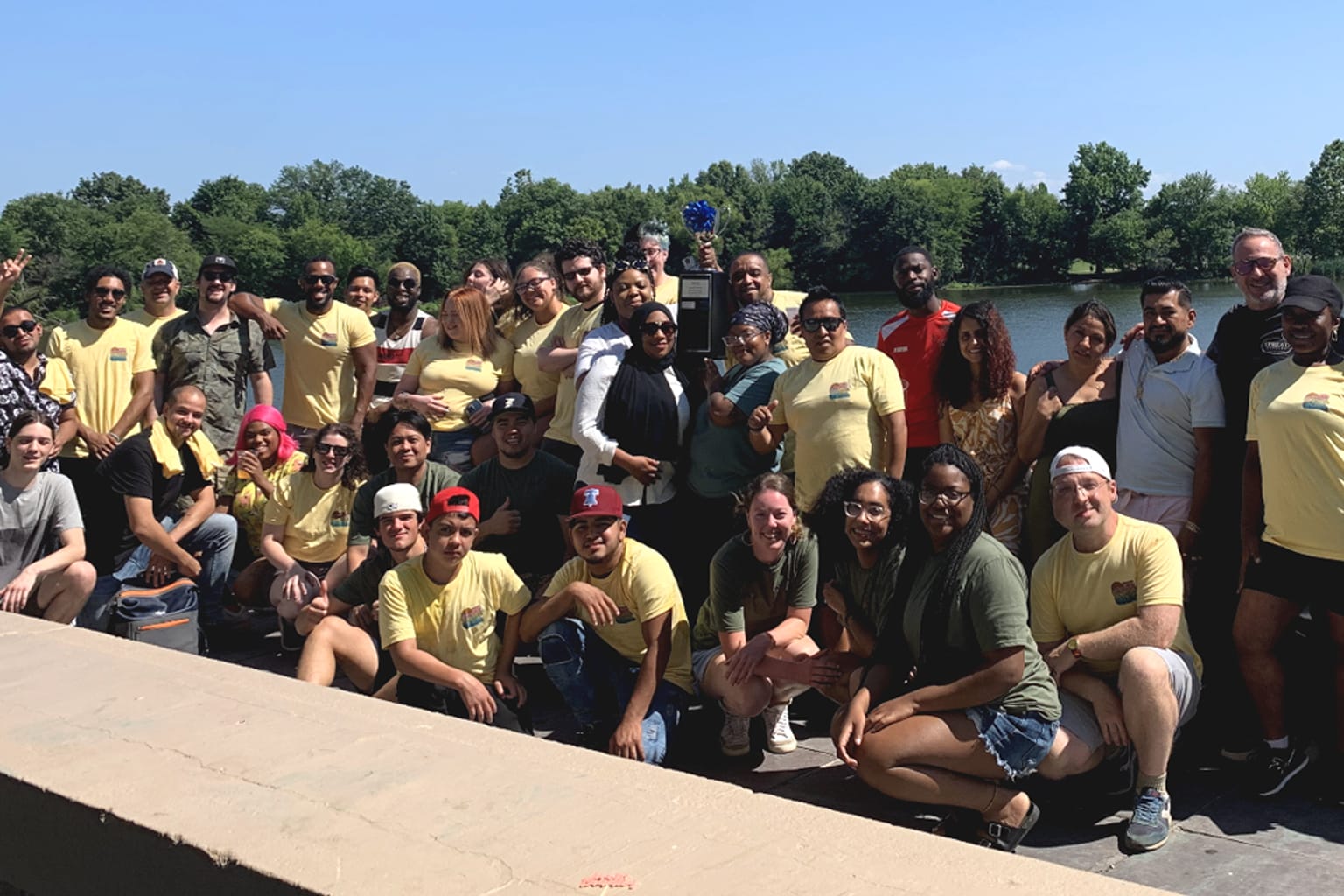 Join Us! A picture of the Spread Bagelry Team at our annual Grill & Chill Event!