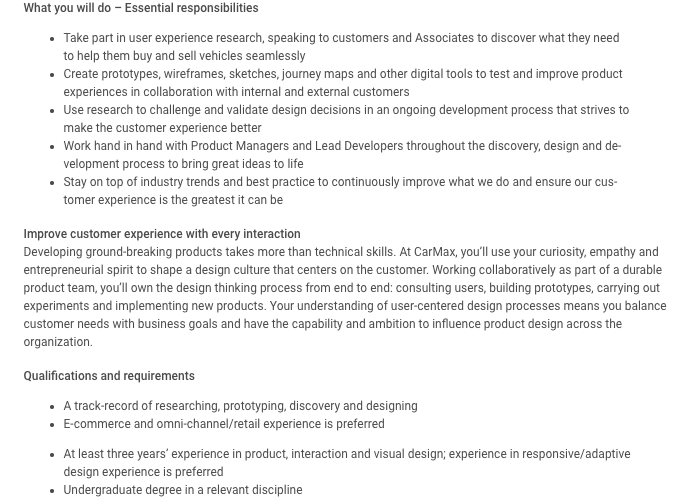 entry level ux designer