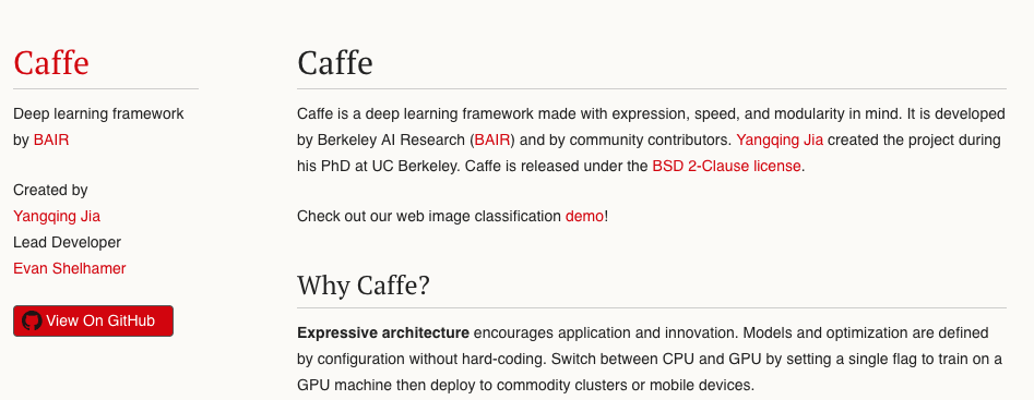 caffe deep learning caffe example c++ Deep Learning Framework C 2025