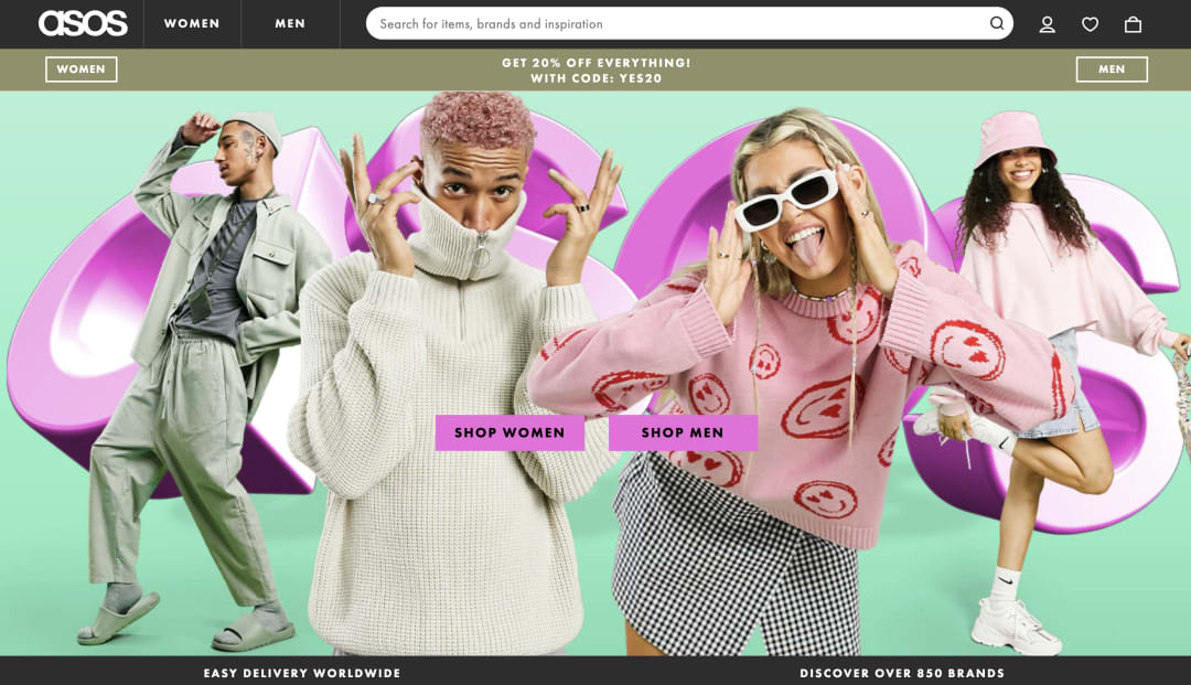 e-commerce UX - ASOS UI UX