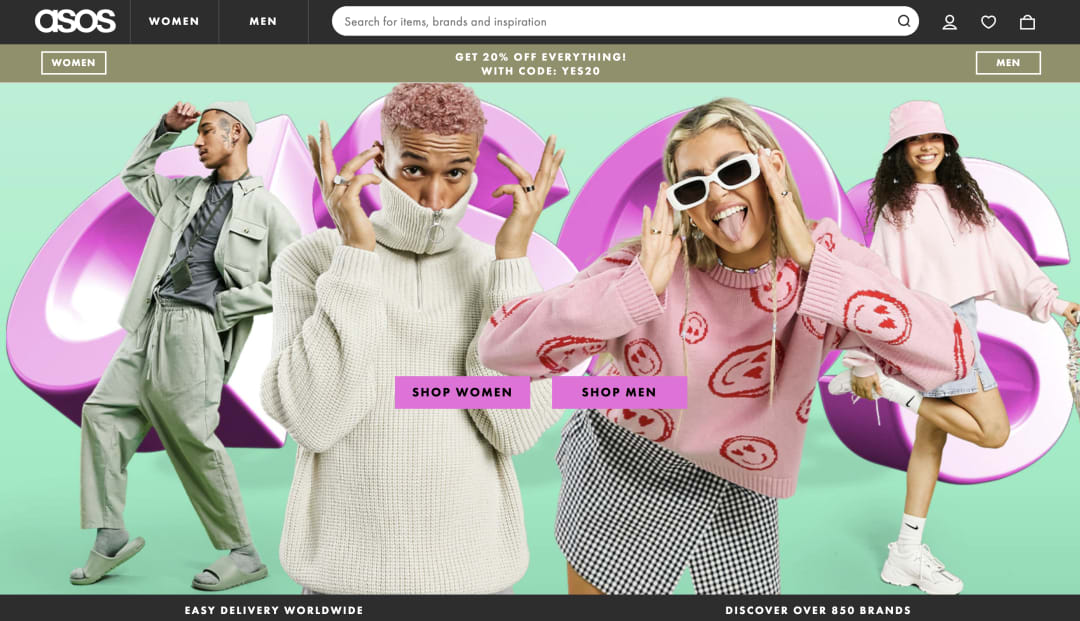 e-commerce UX - ASOS UI UX 