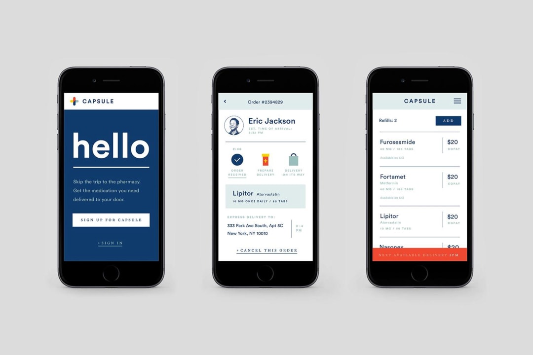 Capsule Pharmacy - UX design example