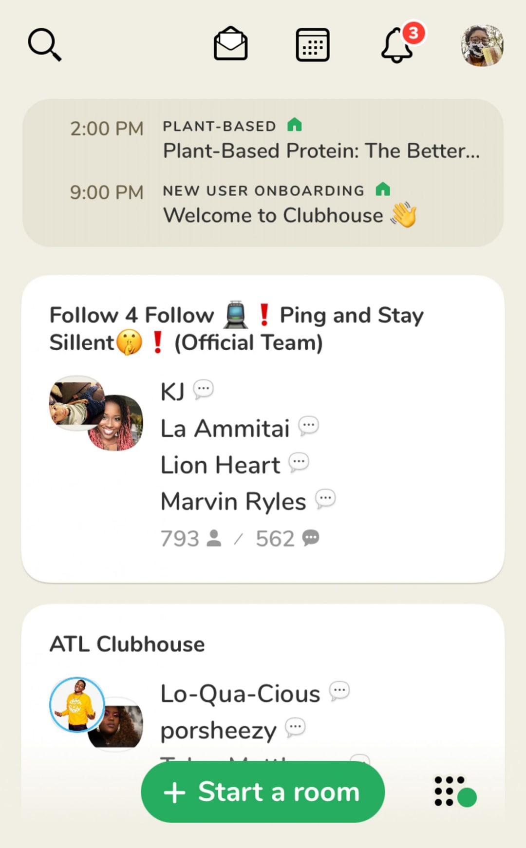 Clubhouse - UX design example