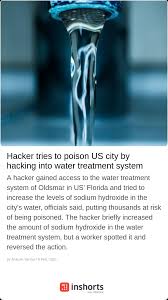 Cybersecurity Stories - A hacker tried to poison a water system in Florida