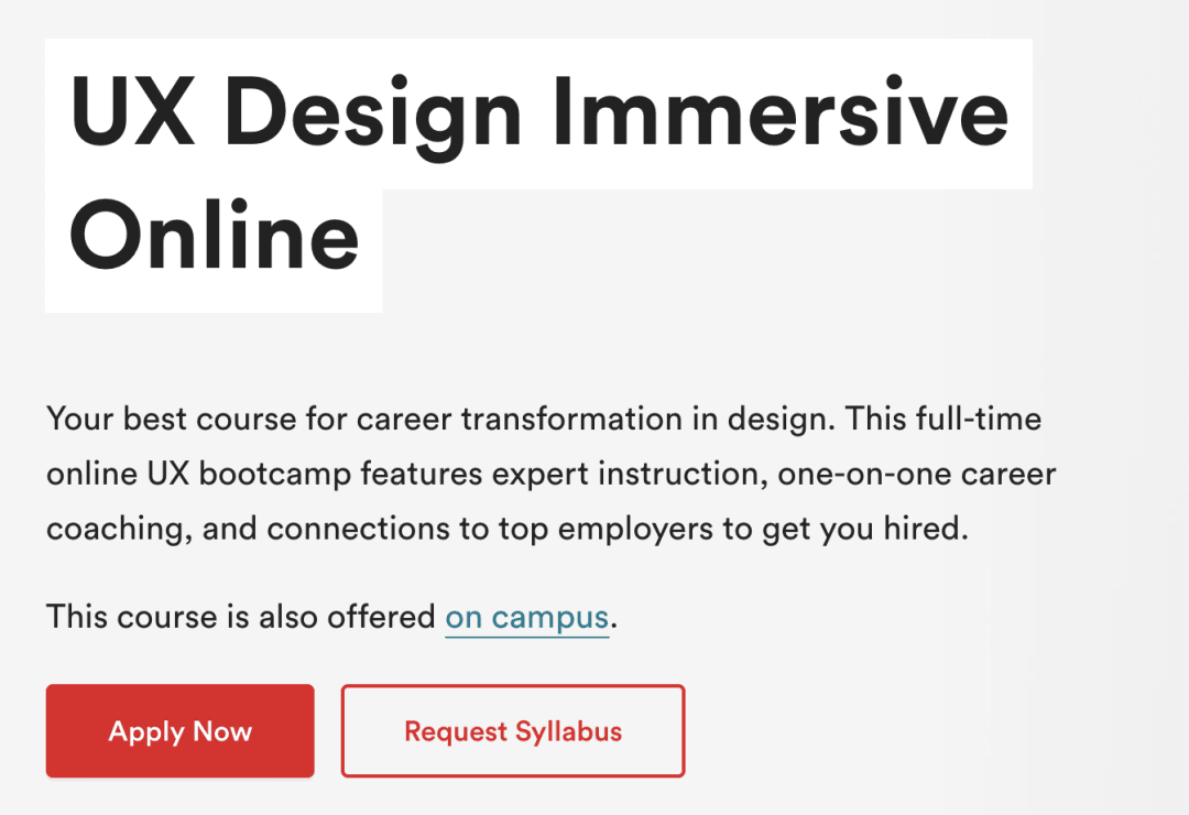 General Assembly UX Design Immersive
