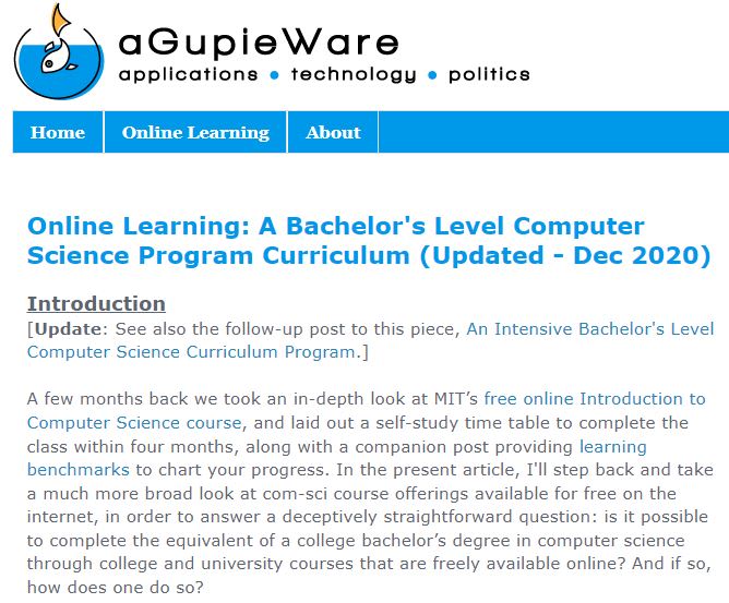 free online coding classes: aGupieWare
