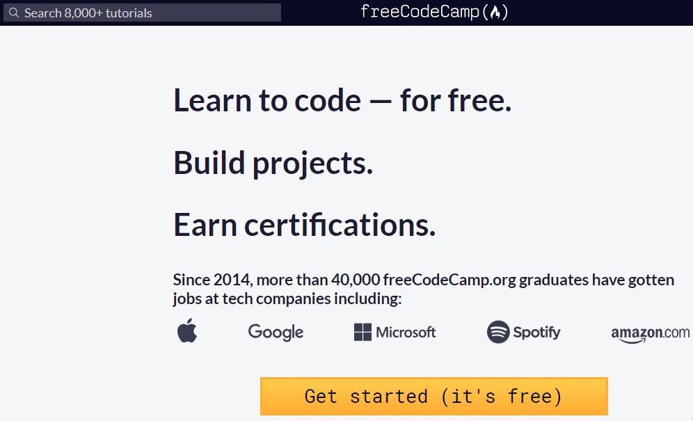 free online coding classes: freeCodeCamp
