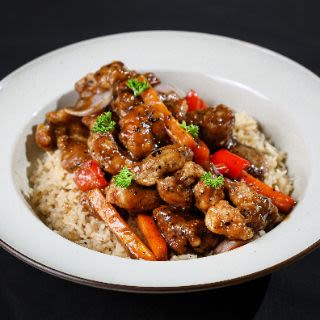 Pepper Chicken With Buttered Rice