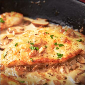 CHICKEN SCALOPPINI WITH FRIES