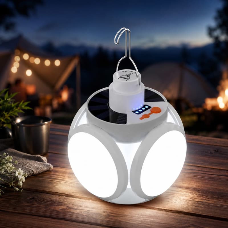 Solar Camping Light USB Rechargeable Emergency LED