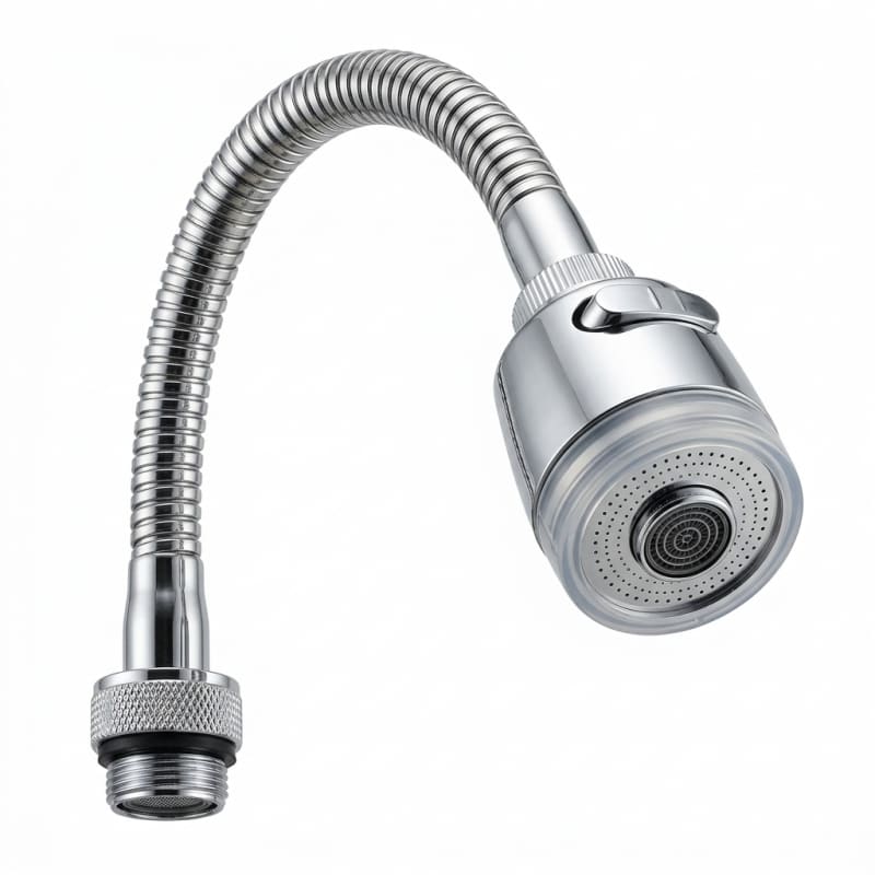 360° Flexible Faucet Splash Head Extender & Dual Mode Aerator Sprayer
