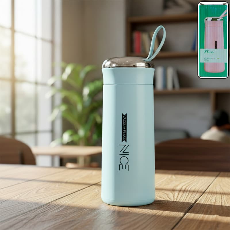 Leak Proof Glass Water Bottle with Protective Sleeve (400ml) thumbnail 2