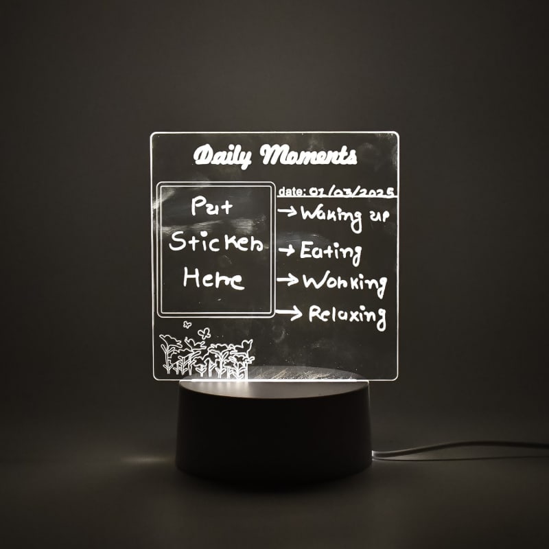 3D Creative Visualization Acrylic Lamp & Night Board thumbnail 3