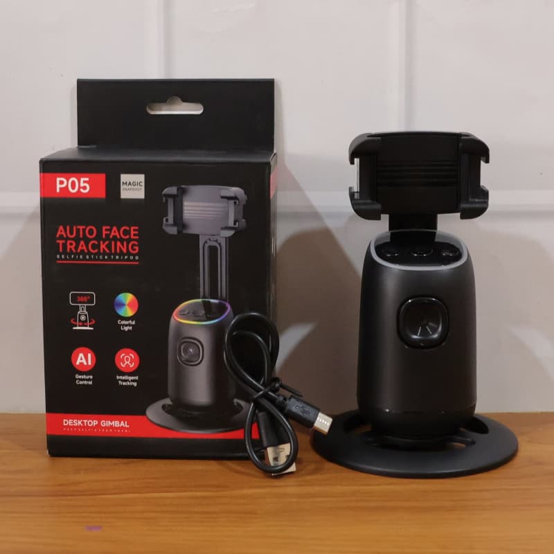 AI Face Tracking Mobile Holder Hands-Free 360 Video Streaming thumbnail 8