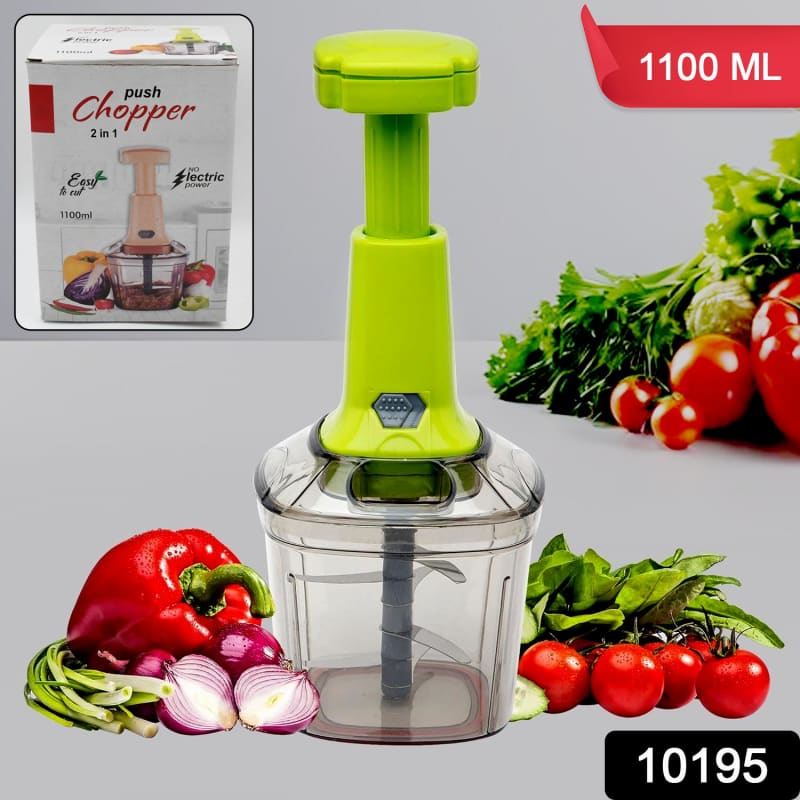 2In1 Manual Push Chopper 950Ml thumbnail 3