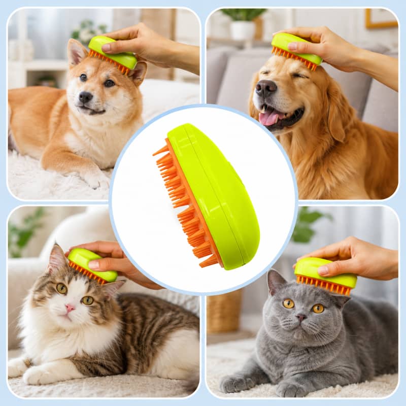 3In1 Steam Pet Brush thumbnail 2