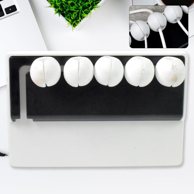 Adhesive 5 Slot Cable Cord Holder thumbnail 3
