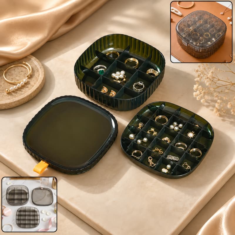 Plastic Multi Comp Jewelry Organizer Box