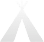 A teepee tent icon on a grey background.