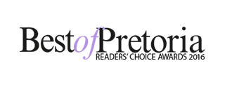 The Best of Pretoria Readers' Choice Awards 2016 logo on a white background.