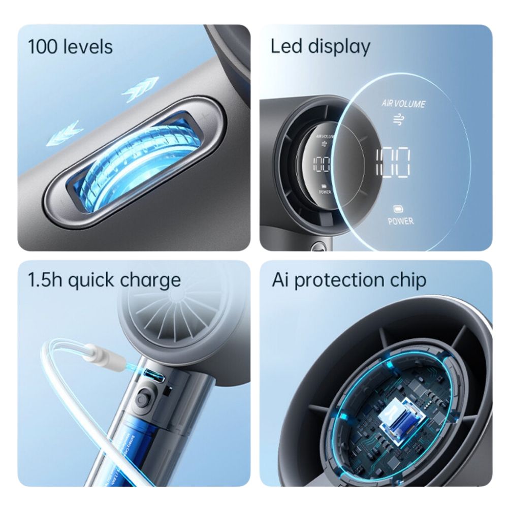 JISULIFE พัดลมพกพา HandHeld Fan รุ่น FA53 Pro (วัสดุ Aluminum Alloy)