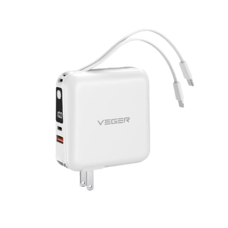 VEGER พาวเวอร์แบงค์ 15,000mAh With Built In Cable Power Bank And Adapter 20W 1