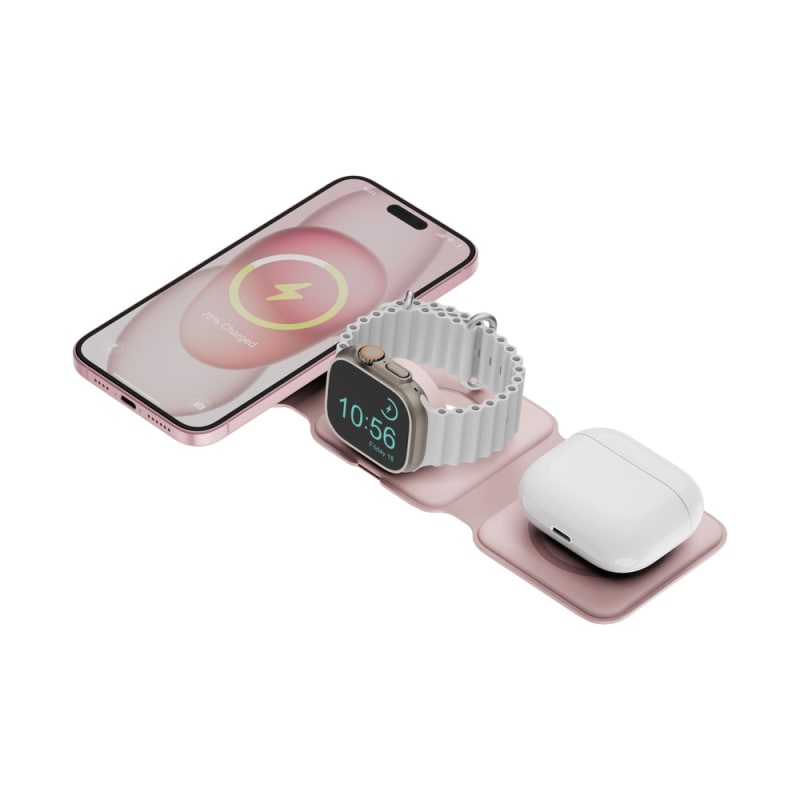 BAZIC แท่นชาร์จไร้สาย GoMag Trio Plus 3 in 1 Foldable Magnet Wireless 15W 1
