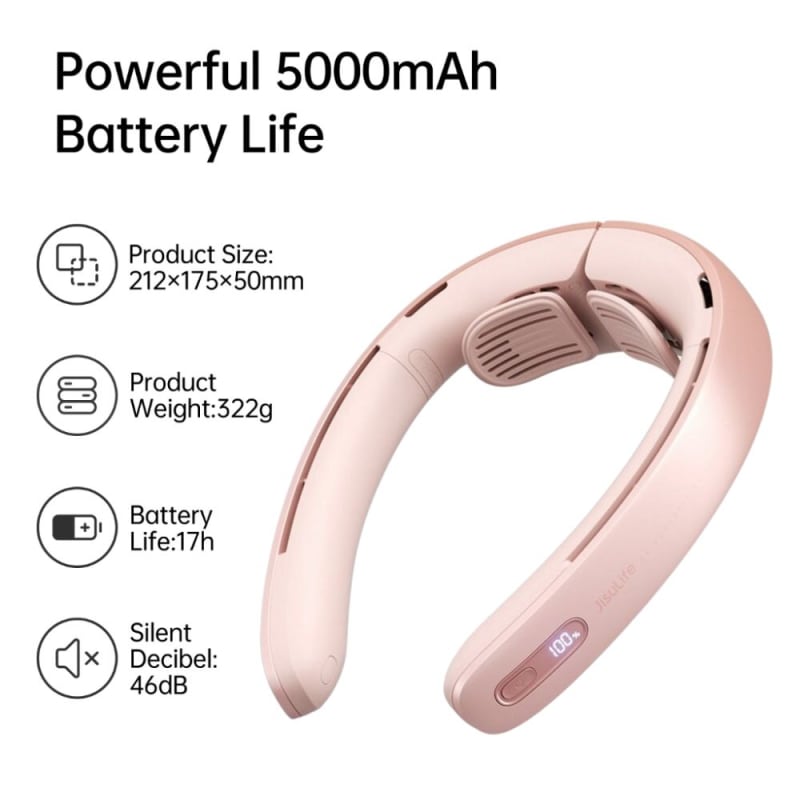 JISULIFE พัดลมไร้สายแบบคล้องคอ Neck Fan รุ่น FA45 Pro1 2