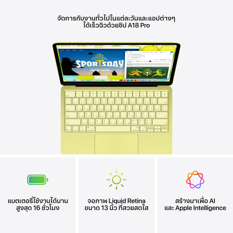 MacBook Neo รุ่น 13 นิ้ว (ชิป A18 Pro) 9