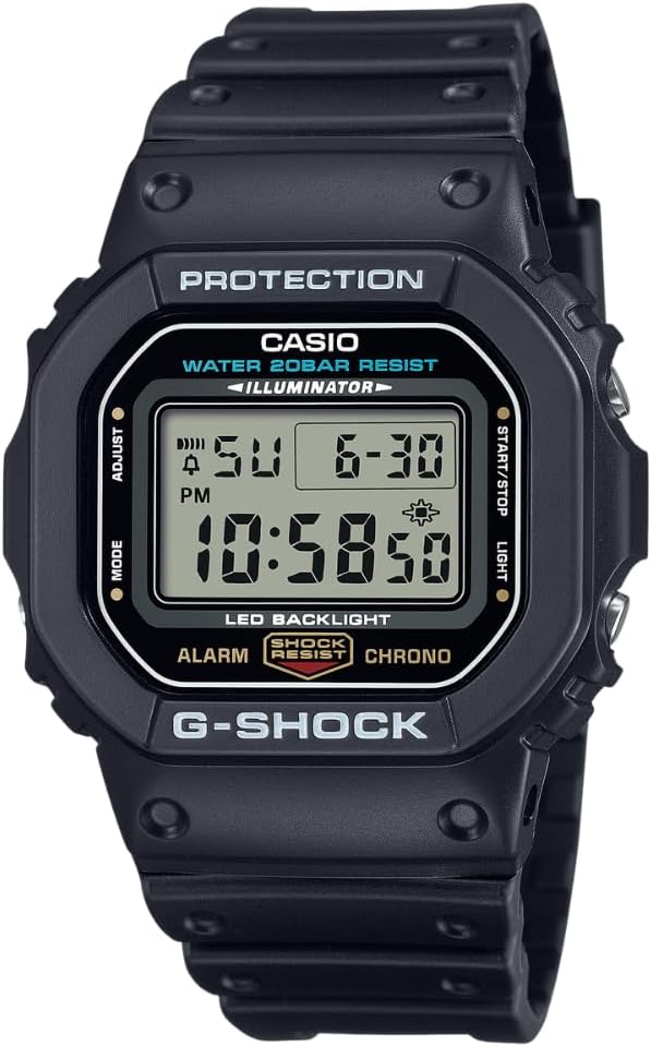 Reloj G-Shock DW-5600E-1VX Negro por $1,070 | Amazon