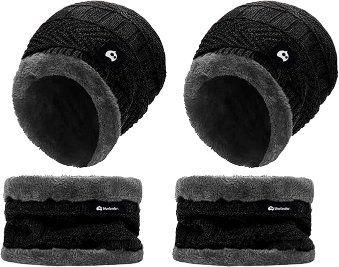 Conjunto Invierno Bluelander 2 Gorros + Bufanda Gris por $69 | Amazon