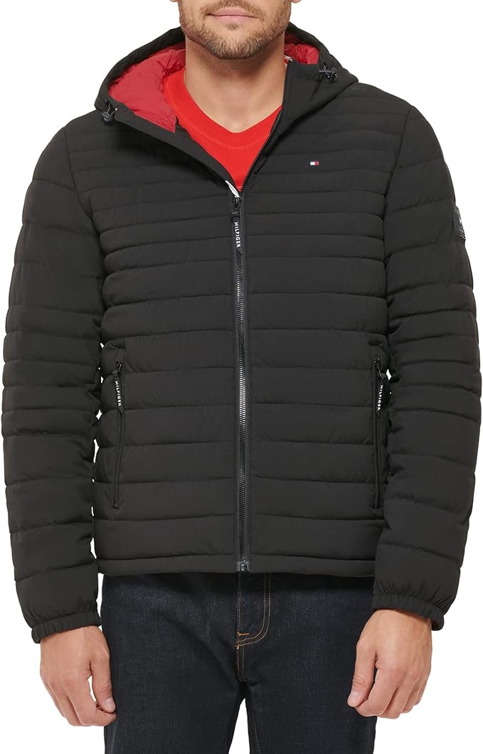 Chamarra Tommy Hilfiger Elástica Negro G por