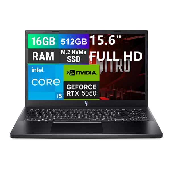 Acer Nitro V 15 i5-13420H 16GB 512GB RTX 5050 por $13,631 | Walmart