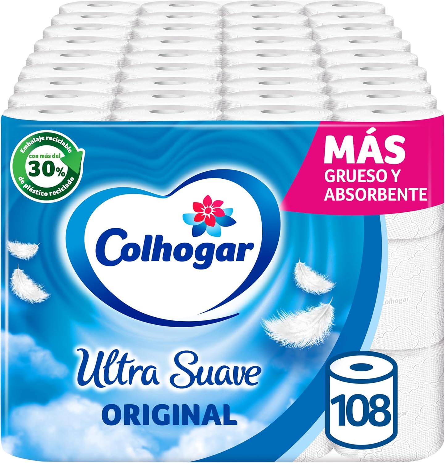 108 rollos Colhogar Ultra Suave Original de 2 capas por 19.77€