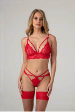 Ensemble soutien-gorge sans armatures en dentelle Christine Marinka à 27,99€