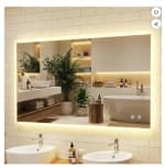 Miroir LED COSTWAY pour salle de bain de 120 x 70 cm, 3 couleurs de lumière à 149,99€