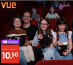 Voucher voor Vue Cinemas inclusief medium popcorn voor €10,50 bij de Hema