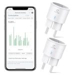 2 enchufes EIGHTREE Inteligente Alexa Mini, 16A 3680W por 16.99€