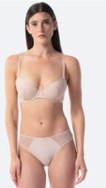 Braguita con encaje de mujer TEX color beige 2 por 1.49€