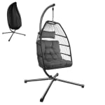 TECTAKE Silla colgante con cojín extra grueso para asiento y respaldo por 129.90€