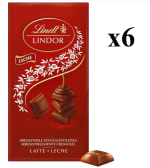 6 Unidades de Tableta de Chocolate LINDOR Leche Singles 100g - Lindt por 14.76€