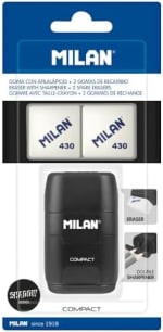 MILAN Blíster afilaborra COMPACT serie especial Shadow + 2 gomas recambio por 2.45€