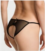 Slip brésilien fendu sur l’arrière à lanières et broderies Electric Orchid à 6,99€