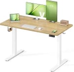 VASAGLE Escritorio Eléctrico Ajustable en Altura 120 x 60 cm, Roble Dorado por 76,49€