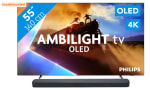 Philips Ambilight 55'' OLED760 4K (2025) + JBL Bar 300 M2 Zwart voor €1119