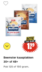 Alle Beemster kaasplakken 30+ of 48+ voor €1,99 bij Dirk