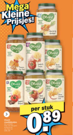 Alle Olvarit maaltijd potjes babyvoeding voor €0.89bij de AH in Belgie