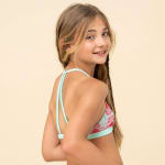 Top bikini niña Betty 500 turquesa triángulo por 1,99€