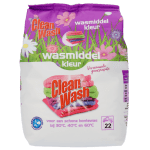 Clean Wash Waspoeder kleur 22 wasbeurten voor €0,64 bij Dirk